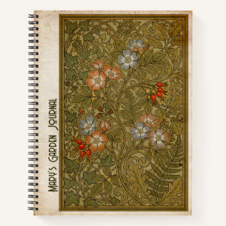 Art Nouveau Rosa Canina Vintage Botanische Illustr Notitieboek