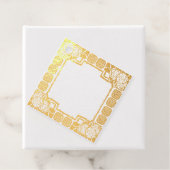 Art Nouveau Rose Border Rubber Stamp Bedankjes Labels (Met doos)