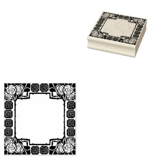 Art Nouveau Rose Border Rubber Stamp Rubberstempel
