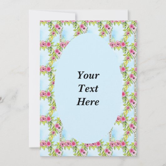 Art Nouveau Rose Weave Motif Invitation (Devant)