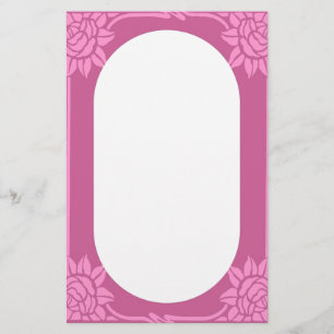 Art Nouveau Roze Roses Briefpapier