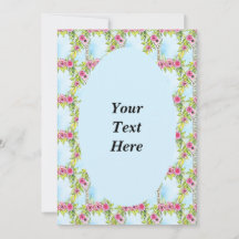 Art Nouveau Roze Weefsel Patroon Uitnodiging