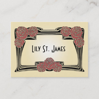 Art Nouveau Rozen Chubby Card Visitekaartje