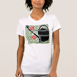 Art Nouveau Rozen en Watering Can T-shirt