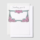 Art Nouveau rozen rand Vellum Uitnodigingen (Offset)