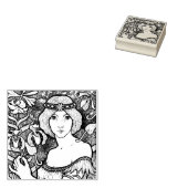 Art Nouveau Rubber Stamp Rubberstempel (Gestempeld)