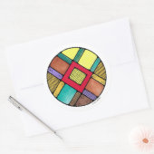 Art Nouveau Rune Ingwaz - EARTH MAGIC Ronde Sticker (Envelop)