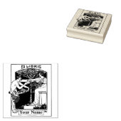 Art Nouveau Satyr Ex Libris Sjabloon Rubberstempel (Gestempeld)