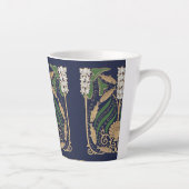 Art Nouveau Seashore Seashells Latte Mok (Rechts)