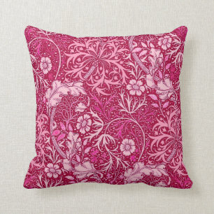 Art Nouveau Seaweed Floral, Fuchsia Pink Kussen