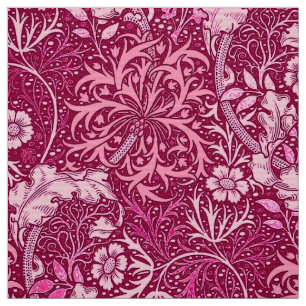 Art Nouveau Seaweed Floral, Fuchsia Pink Stof