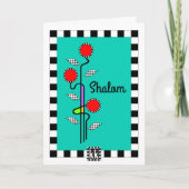 Art Nouveau Shalom wenskaart Kaart (Voorkant)