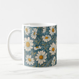 Art Nouveau Shasta Daisies Koffiemok