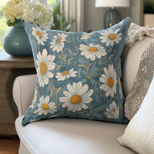 Art Nouveau Shasta Daisy Kussen