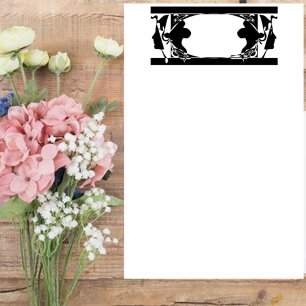 Art Nouveau Silhouette elegant vintage Briefpapier