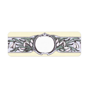 Art Nouveau Sneeuwdruppel Bloemen Tuinieren Inblik Etiket