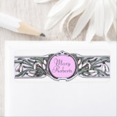 Art Nouveau Sneeuwdruppel Bloemen Tuinieren Inblik Etiket (Insitu)