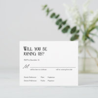 Art Nouveau Sneeuwklokjes RSVP Trouwkaart
