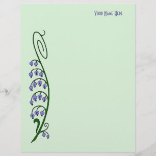 Art Nouveau Snowdrop Flowers Letterhead