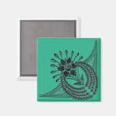 Art Nouveau Sparkle Design Magneet (Voorkant / Achterkant)