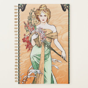 Art Nouveau Spring beroemd gemaakt door Mucha Planner