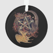 Art Nouveau Star/Pentacle Dragon Coloré (dos)
