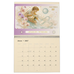 Art Nouveau sterrenbeeld muurkalender 2027 Kalender
