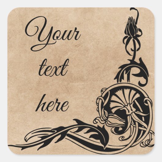 Art Nouveau Stickers / Labels op maat maken (Voorkant)