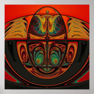 Art Nouveau stijl abstracte kunst Poster