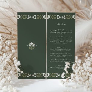 Art Nouveau Stijl Bruiloft Menu Kaart
