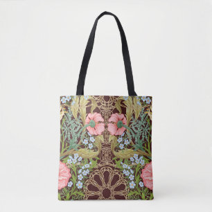Art Nouveau stijl Floral: gekleurd patroon Draagtas
