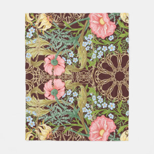 Art Nouveau stijl Floral: gekleurd patroon Fleece Deken