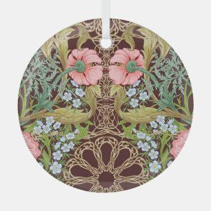 Art Nouveau stijl Floral: gekleurd patroon Glas Ornament
