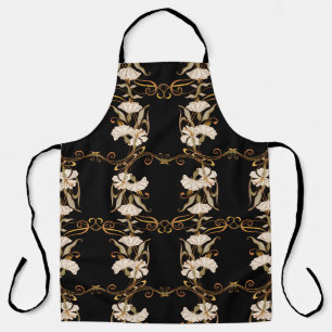 Art Nouveau Stijl: Goud-Zwart . Schort