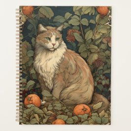 Art Nouveau stijl kat met Planten Planner