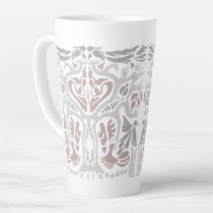 Art Nouveau-stijl tekening van een boom met vogels Latte Mok