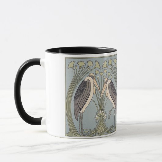 Art Nouveau Storks Mok (Links)