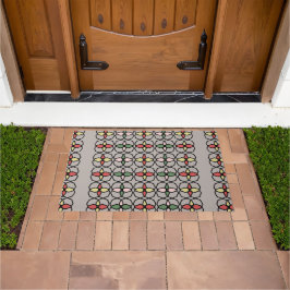 Art Nouveau  Style Grijs, groen, geel, Deurmat