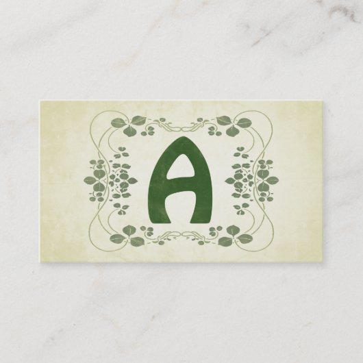 Art Nouveau  Style Visitekaartje (Voorkant)