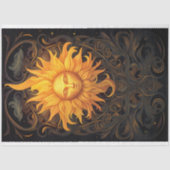 Art Nouveau Sun 1 Decoupage papier (Voorkant)