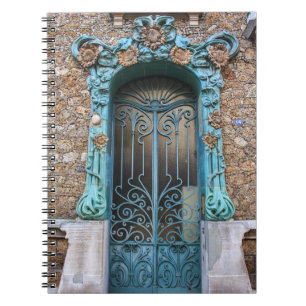 Art Nouveau Sunflower Deur nr. 14. - Notitieboek