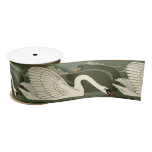Art Nouveau Swans Frieze Lint