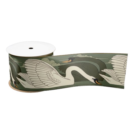  Art Nouveau Swans Frieze Lint (Spoel)