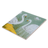 Art Nouveau Swans Tegeltje (Zijkant)