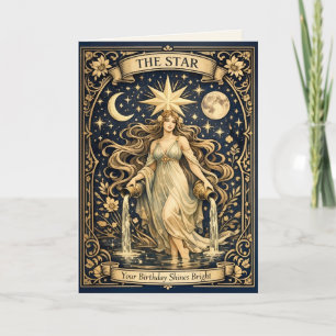 Art Nouveau Tarot Verjaardag Hemelse Ster Kaart