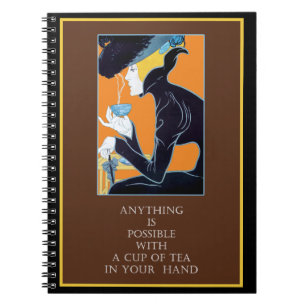 Art Nouveau Tea Quote-laptop Notitieboek