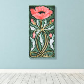 Art Nouveau Tegel Canvas Afdruk (Insitu (Houten vloer))