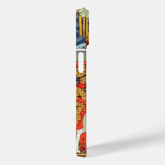 Art nouveau textiel ijsvogel paard Verneuil Case-Mate iPhone Case (Achterkant / Rechts)