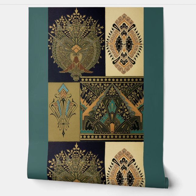 Art nouveau textielpatroon Christopher dressoir Behang (Afrollen)