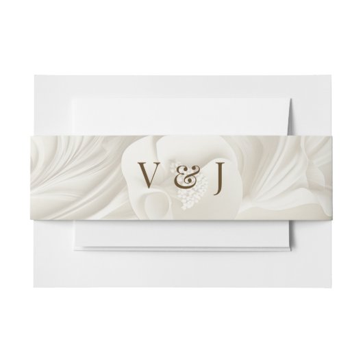 Art Nouveau Theme Wedding Belly Band Uitnodigingen Wikkel (Voorkant Voorbeeld)